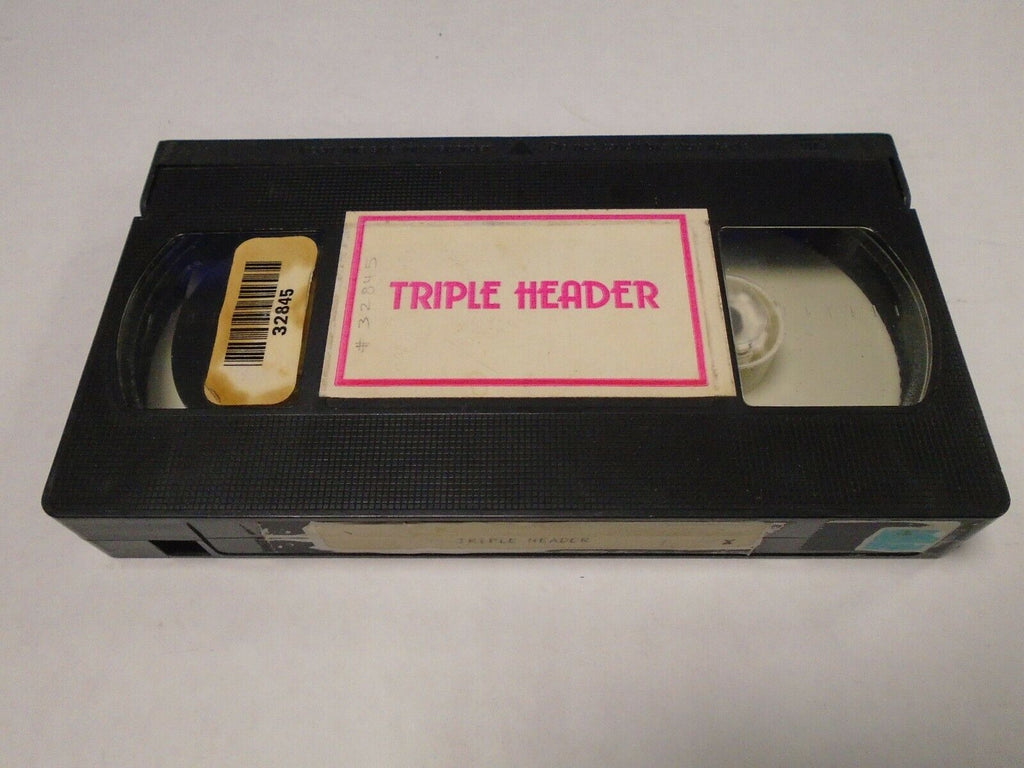 Triple Header Vintage Adult VHS 050119AMP