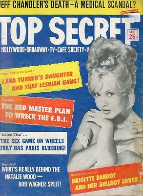 Top Secret Vintage Magazine Brigitte Bardot December 1961 061318lm-ep
