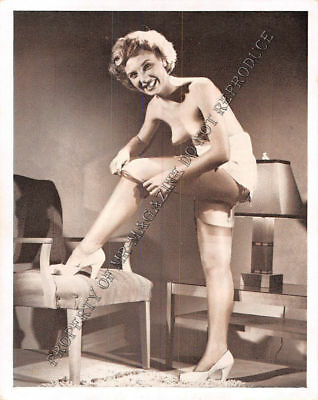 Adult Vintage B&W Photo 3.5x4 Sexy Pin Up Model Undressing Strip Tease 223HP