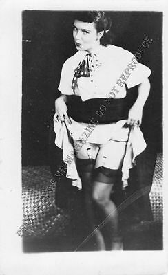 Adult Vintage B&W Photo 2.5x4 Sexy Pin Up Lesbians Undressing Strip Tease 157HR