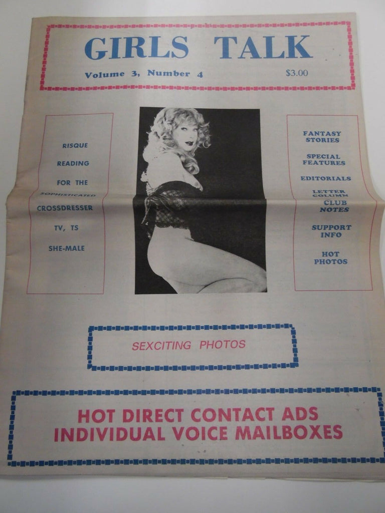 Girls Talk Transvestite Contacts Newspaper vol.3 #4 112718lm-ep