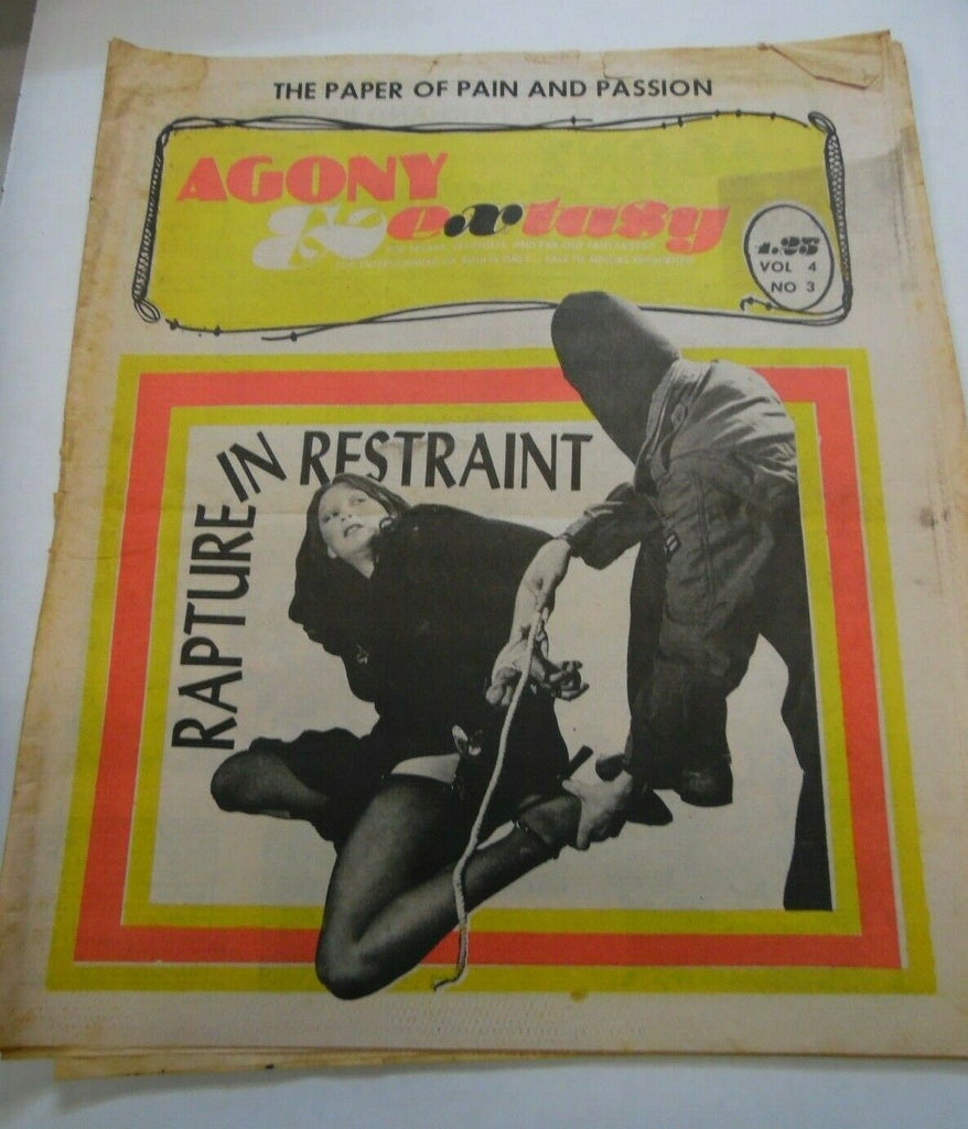 Agony & Extasy Fetish Newspaper Rapture In Restraint vol.4 #3 1979 021820lm-ep