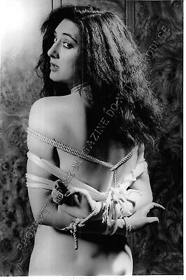 Adult Vintage B&W Photo 4x6 Bondage Beautiful Brunette Bound & Dominated 125ZB