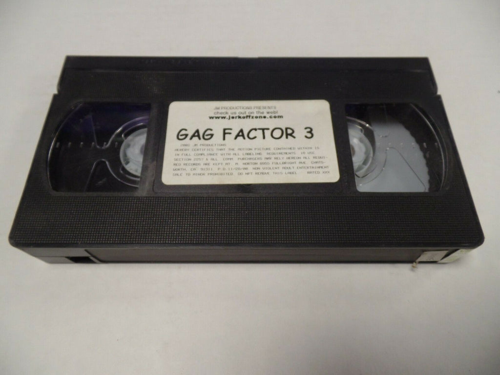 Gag Factor 3 2001 JM Productions Adult VHS 052219AMP