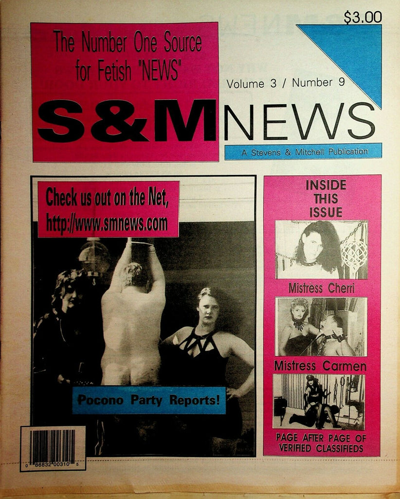 S & M News Newspaper Pocono Party vol.3 #9 1996 030320lm-ep