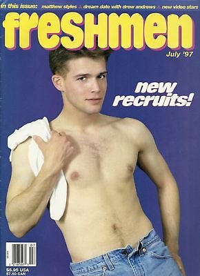 Matthew Styles l New Gay Porn Video Stars l Drew Andrews l Chuckie D. - July, 1997 Freshmen Magazine