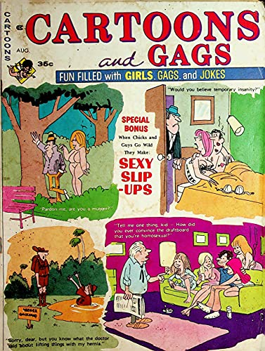 Cartoons and Gags Adult Magazine Fun Filled With Girls, Gags, and Jokes August 1970