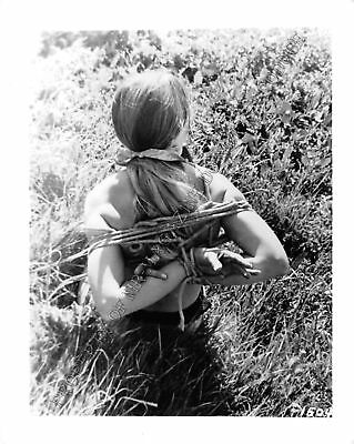 Adult Photo Vintage B&W 4x5 Bondage Beautiful Blonde Bound Dominated 429XU