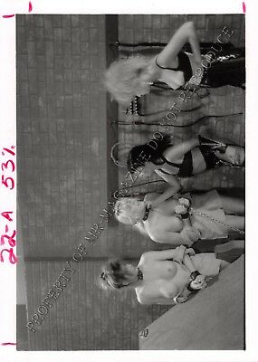 Adult Vintage B&W Photo 5x7 HOM Bondage Ashley Renee & Lesbians Dominated 242HK