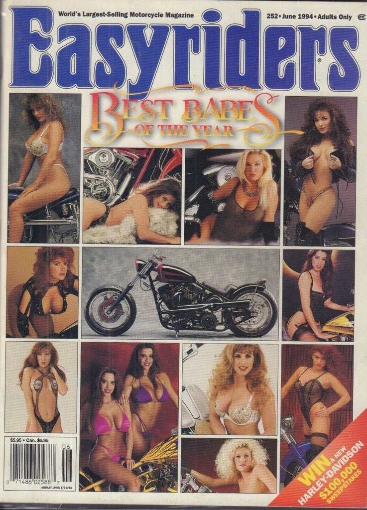 Easyriders Adult Motorcycle Magazine Best Babes Of Year June 1994 051518REP