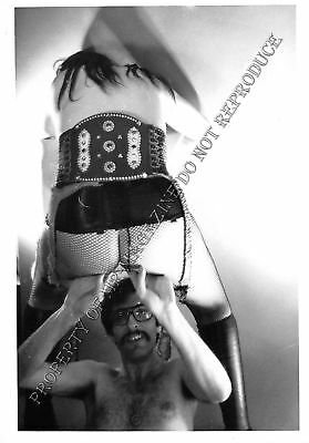 Adult Vintage B&W Photo 3.5x5 Bondage Sexy Dominatrix Controlling Man 38HV