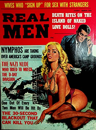 Real Men Adult Magazine Island Of Naked Love Dolls/Patty Horne March 1972