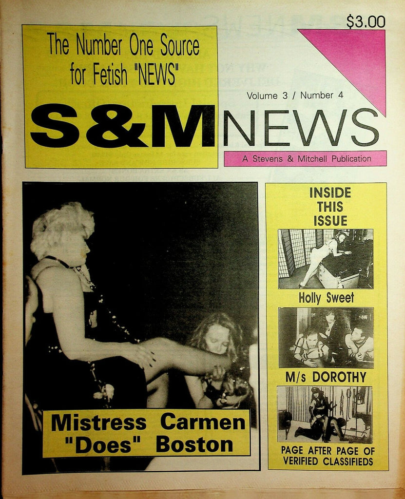 S & M News Newspaper Mistress Carmen Does Boston vol.3 #4 1995 030320lm-ep