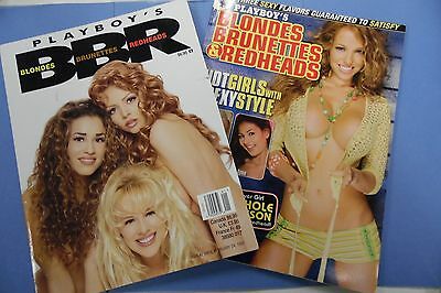 Lot Of 2 Playboy's Blondes Brunettes Redheads Magazines 1997/2007 061516lm-ep - Used