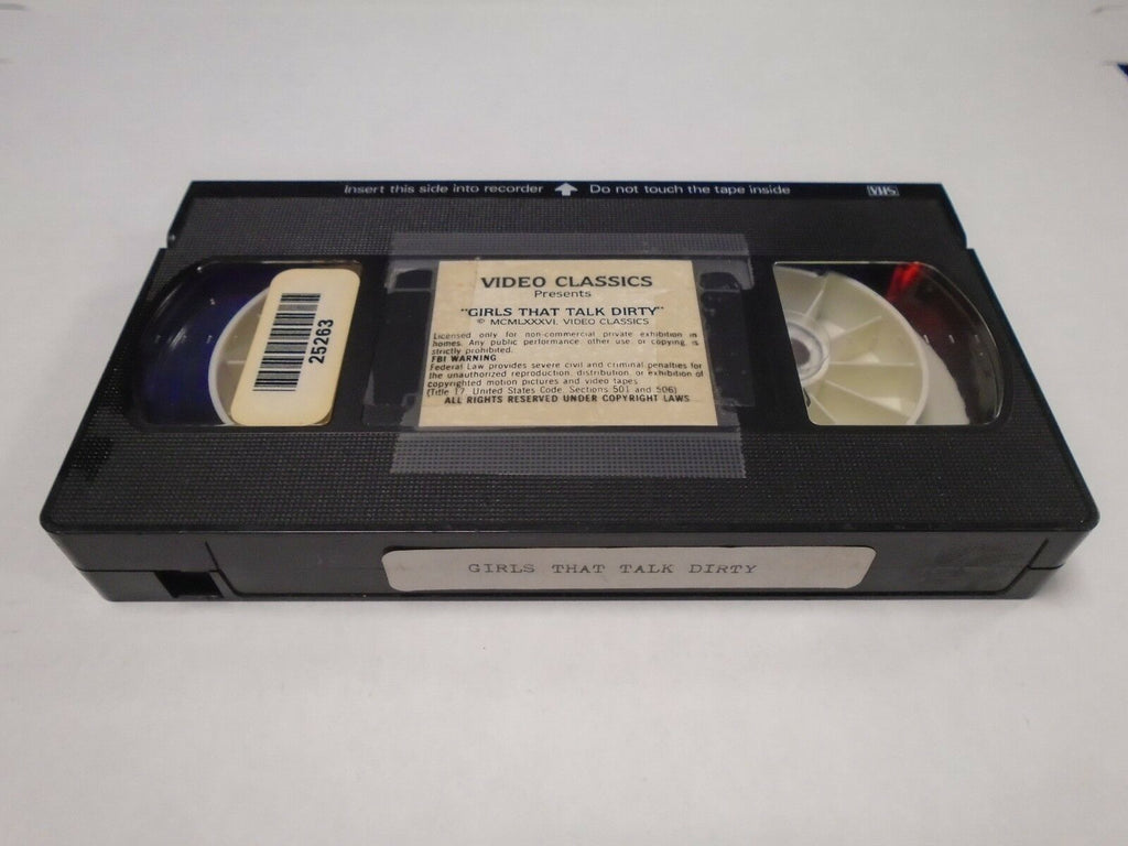 Girls that Talk Dirty Video Classics 1986 Adult VHS 020119AMP