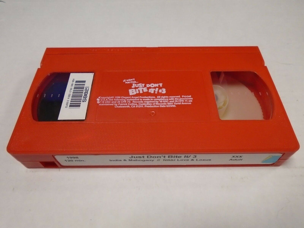 Just Don't Bite 3 India Mahogany Nikki Love 1998 120mins Adult VHS 032519AMP3