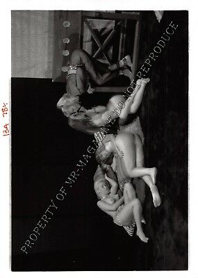 Adult Vintage B&W Photo 5x7 HOM Bondage Sexy Lesbians Ready to be Bound 239HZ