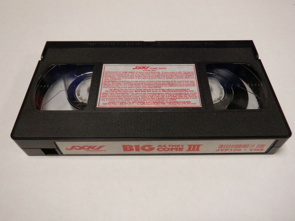 Big as They Come 3 Jason Branch Eric Hart Jocks Gay Male Adult VHS 021820AMP
