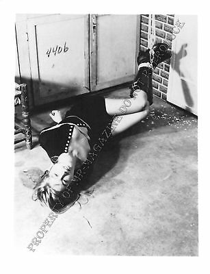 Adult Photo Vintage B&W 4x5 Bondage Beautiful Brunette Bound Dominated 94XU