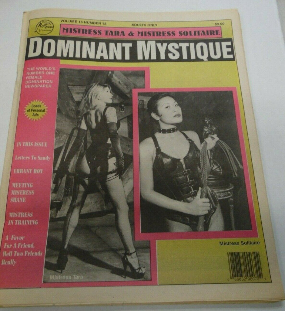 Dominant Mystique Newspaper Mistress Solitaire vol.16 #12 1995 122419lm-ep