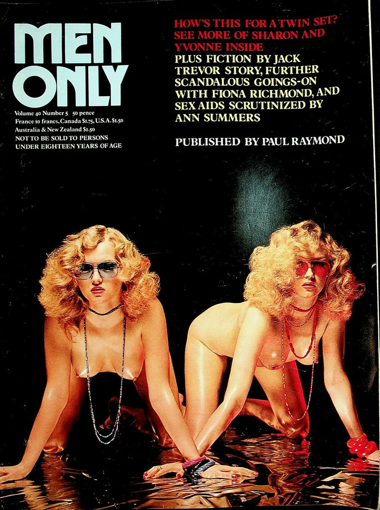 Men Only Magazine Sharon & Yvonne vol.40 #5 1975 Paul Raymond 120720lm-ep