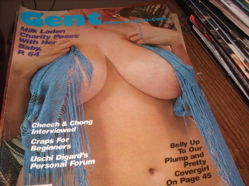 Gent Adult Magazine June 1982 Milk Laden Charity Poses with Her Baby, Cheech & Chong Interview