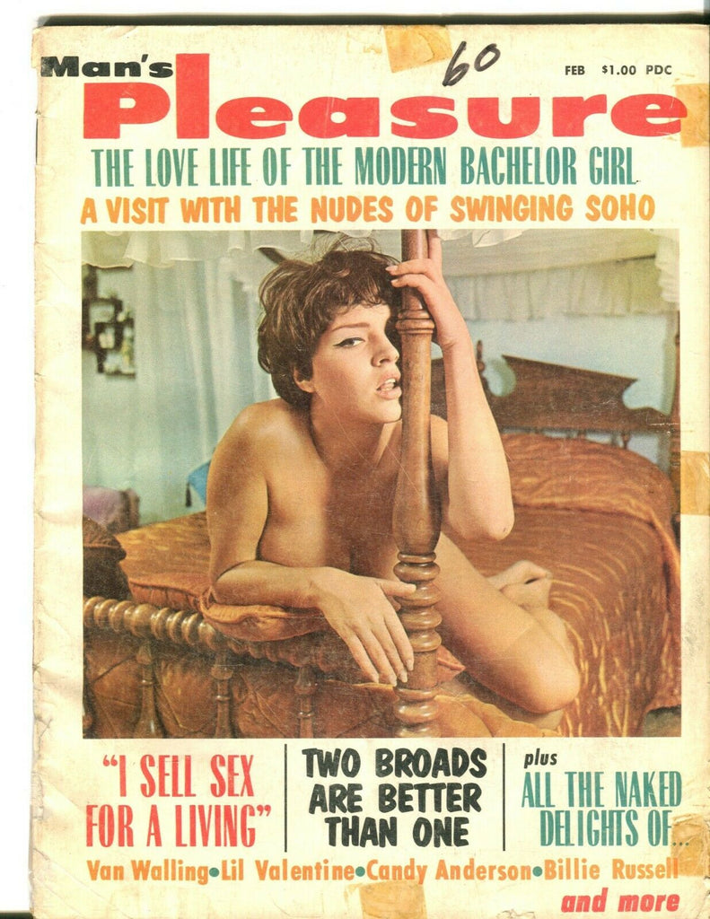 Man's Pleasure Magazine Centerfold Girl Van Walling February 1971 080519lm-ep