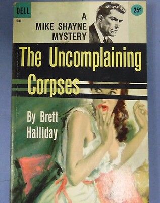 The Uncomplaining Corpses Novel by Brett Halliday 1958 Dell 061317lm-ep