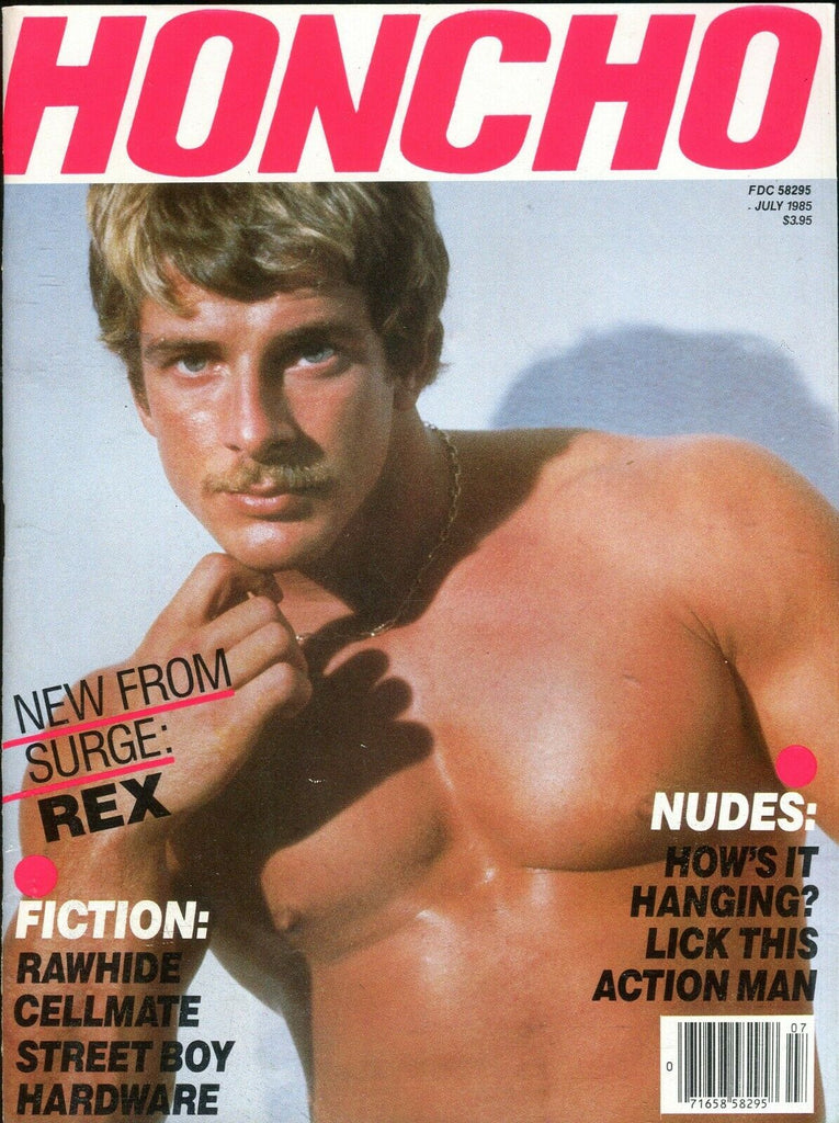 Honcho Gay Magazine Cover Guy Rex July 1985 102326AMP-