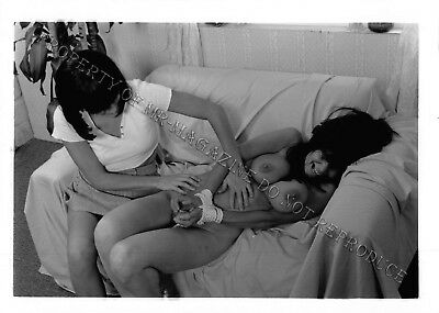 Adult Photo 1990s B&W 5x7 Bondage Lesbian Ashley Renee Bound & Tickled 331yd