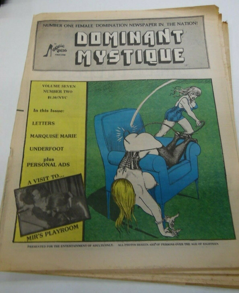 Dominant Mystique Newspaper Mir's Playroom vol.7 #2 1986 122419lm-ep