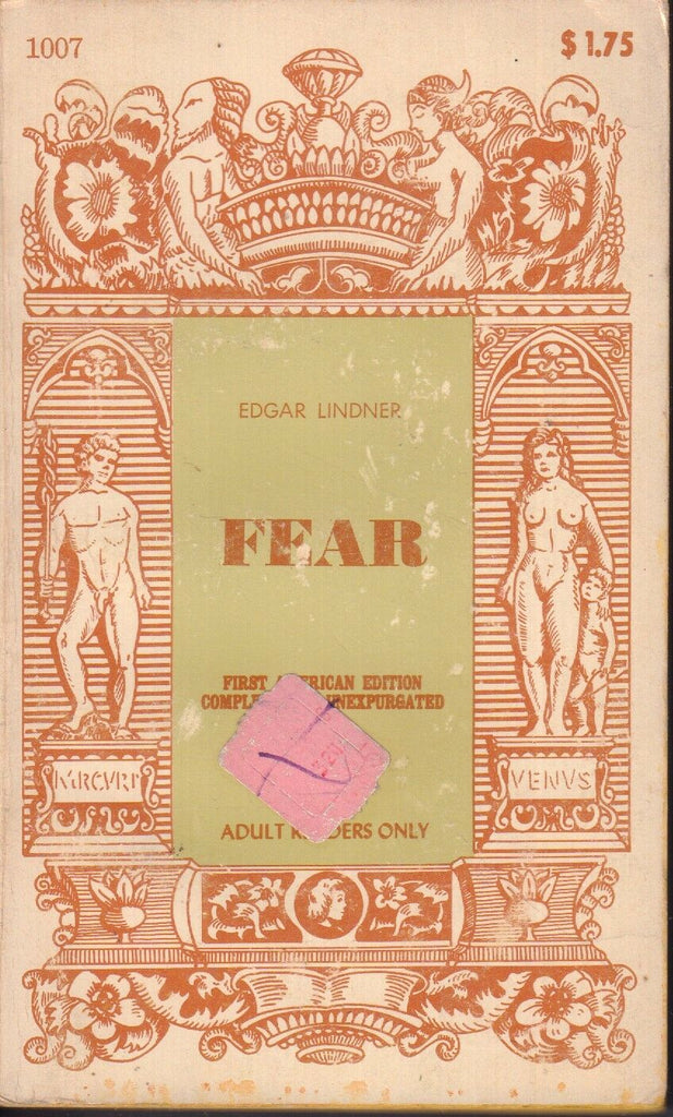 Fear Edgar Linder First American Edition 1968 UG Adult Book 041318DBEP