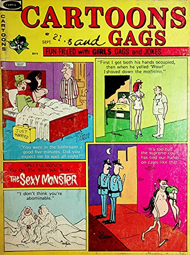 Cartoons and Gags Adult Magazine Fun Filled With Girls, Gags, and Jokes September 1973