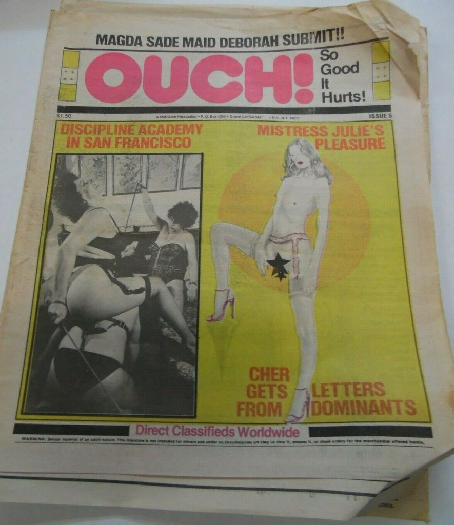 Ouch Fetish Newspaper Mistress Julie's Pleasure #5 1980's 021820lm-ep