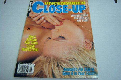 Close-up Uncensored Busty Adult Magazine "Shaved Marni Greases Up" June 1998