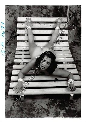 Adult Vintage B&W Photo 5x7 Bondage Beautiful Brunette Bound & Dominated 2HO