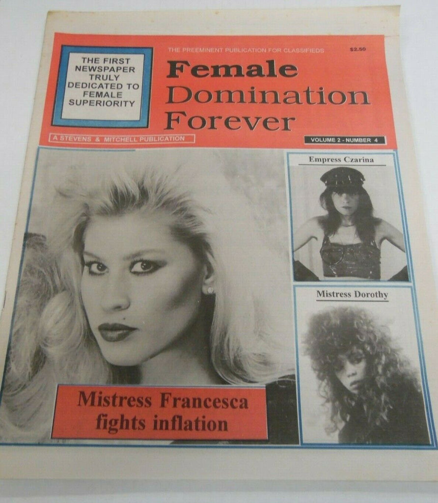 Female Domination Forever Newspaper Mistress Francesca vol.2 #4 1995 121619lm-ep