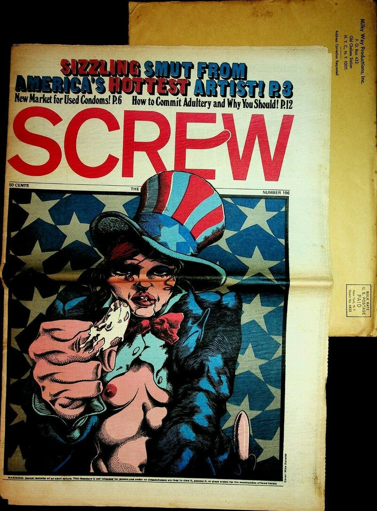 Screw Newspaper Sizzling Smut #196 December 4, 1972 062420lm-ep