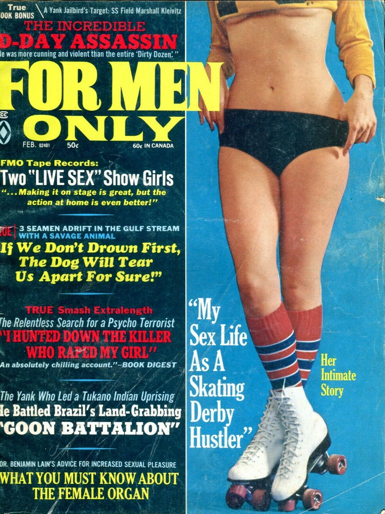 For Men Only Magazine Female Roller Derby February 1972 082019lm-ep