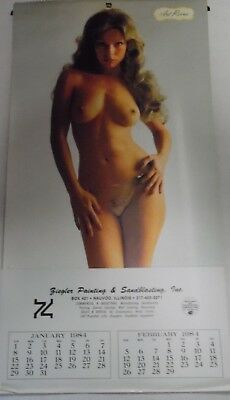 1984 Advertising Busty Calendar 17" x 9" 052218lm-ep - Used
