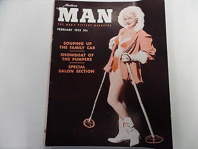 Modern Man Adult Magazine Bernard Of Hollywood February 1953 ex 021316lm-ep