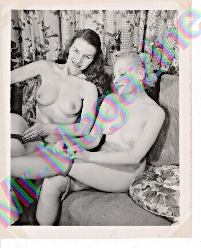 Vintage B&W Risque Pinup 4" x 5" Sexy Blonde and Brunette Cheesecake BL73