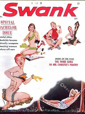 Swank Vintage Magazine Judy Foster August 1956 Bachelor Issue 061518lm-ep