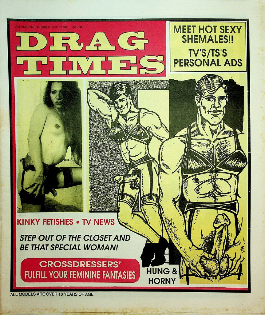Drag Times Newspaper Hung & Horny ! vol.1 #36 1990 022120lm-ep