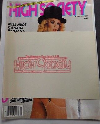 High Society Adult Magazine Miss Nude Canada November 1982 new 122815lm-ep
