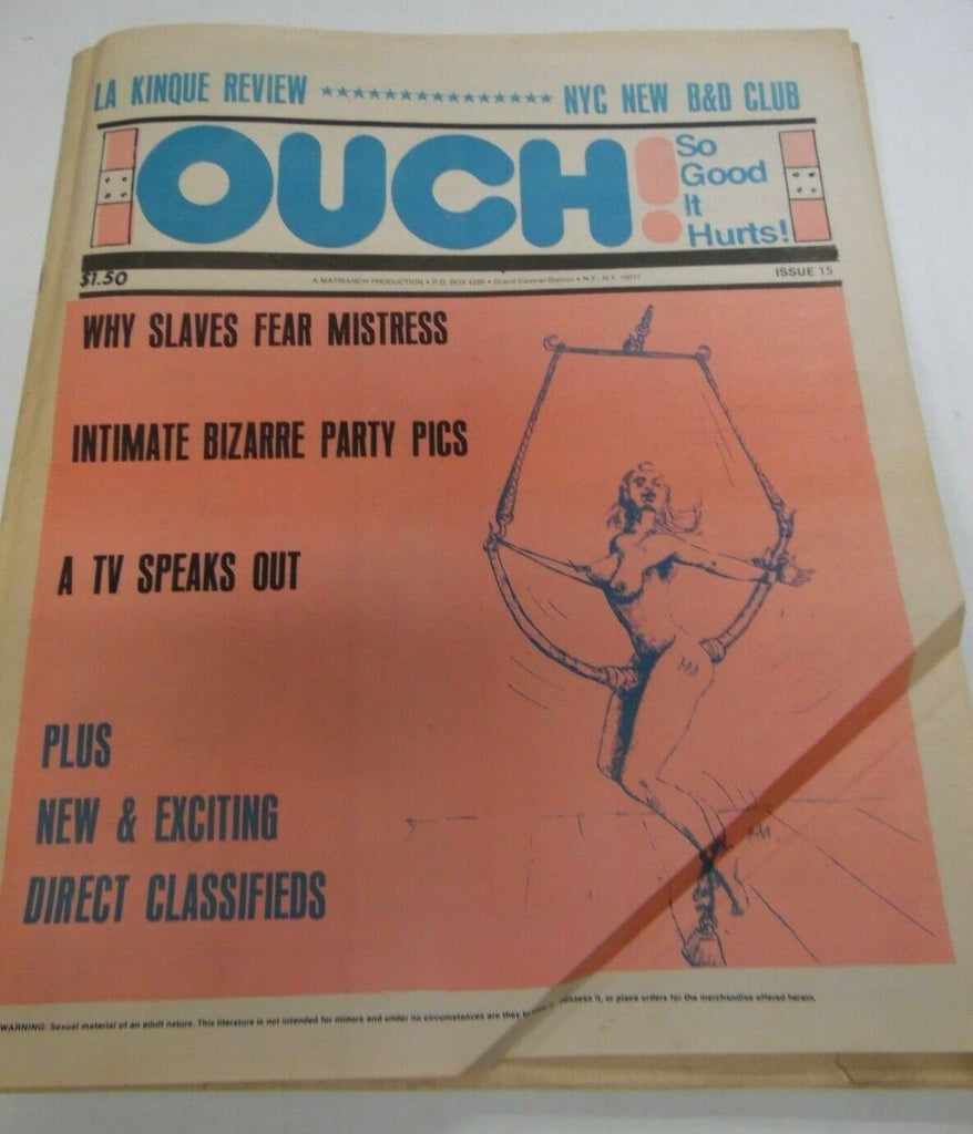 Ouch Newspaper Intimate Bizarre Party #15 1990's 121219lm-ep