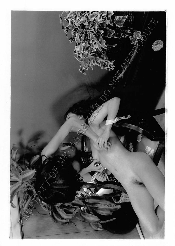 Adult Photo 1990s B&W 5x7 MILF Ashley Renee Tickling Beautiful Brunette 50GJ
