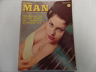 Modern Man Adult Magazine June Palmer February 1964 ex 021316lm-ep