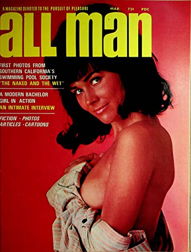 All Man men's Magazine Centerfold Girl Busty Barbara Halks March 1968