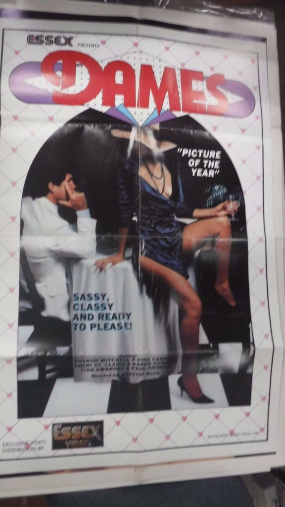 Sharon Mitchell, Gina Carrera Essex Video 1985 Dames 38"x25" Poster 062917DBEP